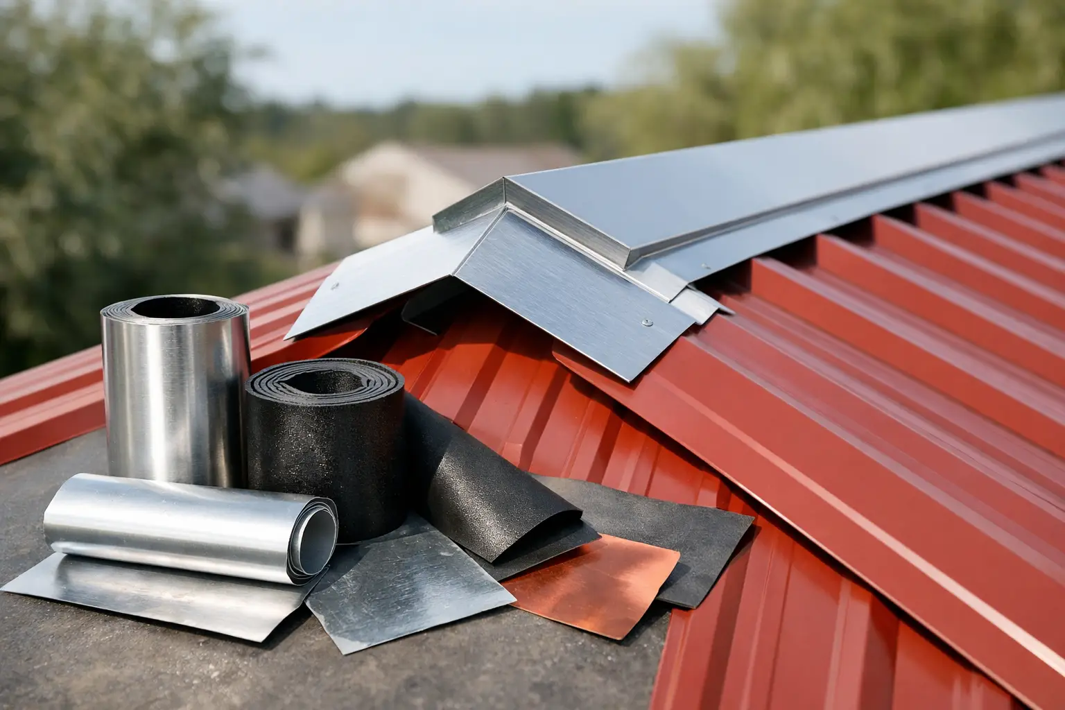 Best Materials for Roof Flashing on Metal Roofs - ETCE industrial roof waterproofing Saudi Arabia
