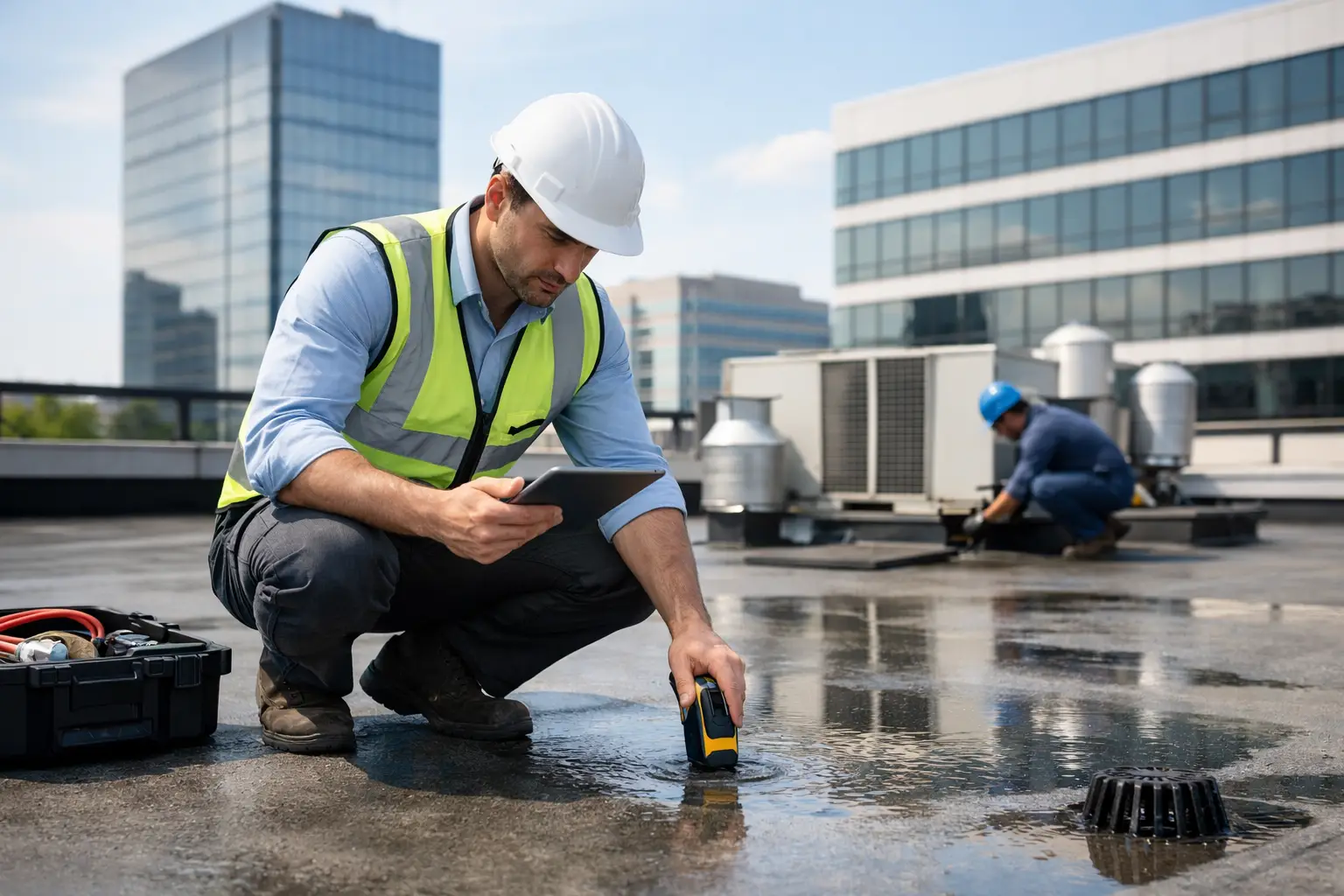 Commercial Building Leak Prevention Guide - ETCE industrial roof waterproofing Saudi Arabia