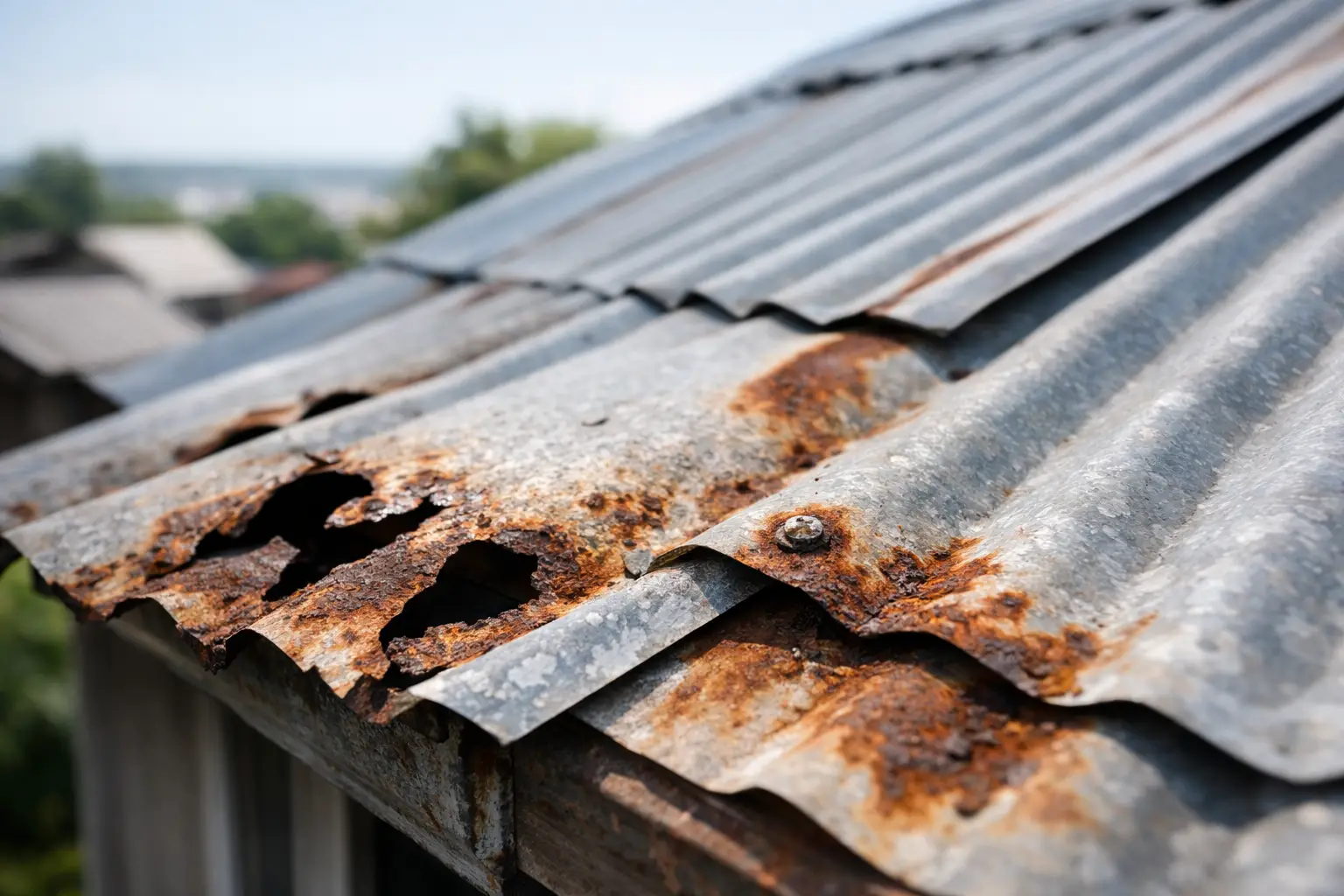 Top Signs of Roof Corrosion in Metal Roofs - ETCE industrial roof waterproofing Saudi Arabia