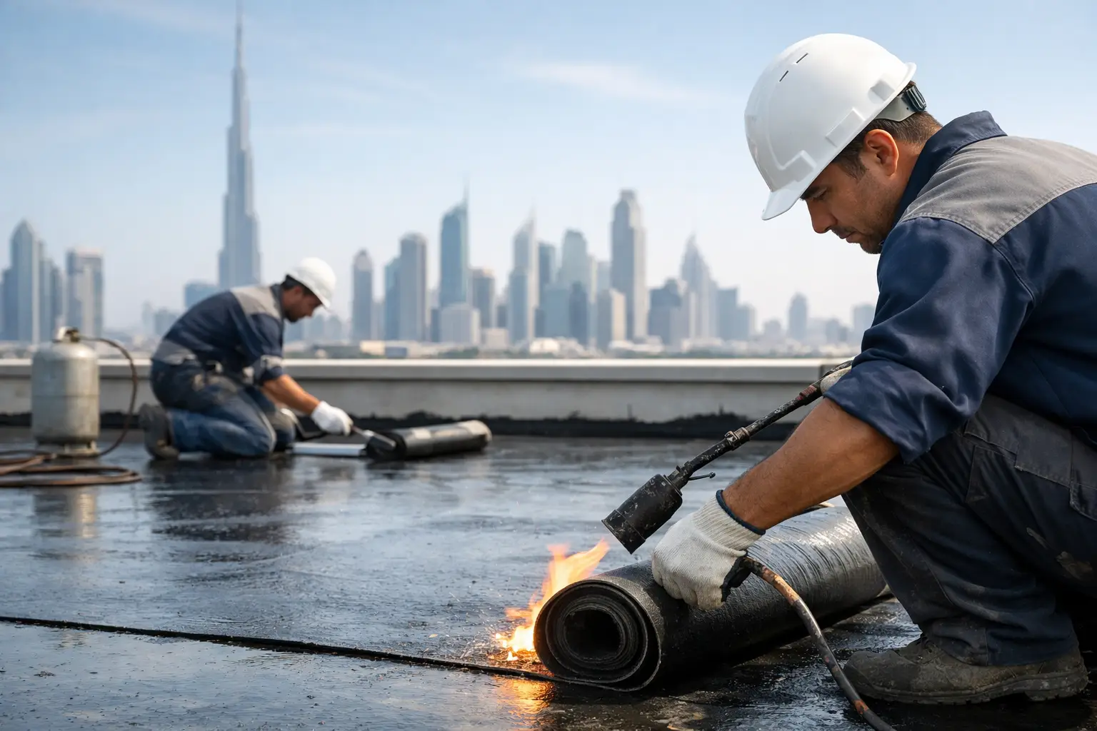 How Waterproofing Experts in Dubai Stop Roof Leaks - ETCE industrial roof waterproofing Saudi Arabia