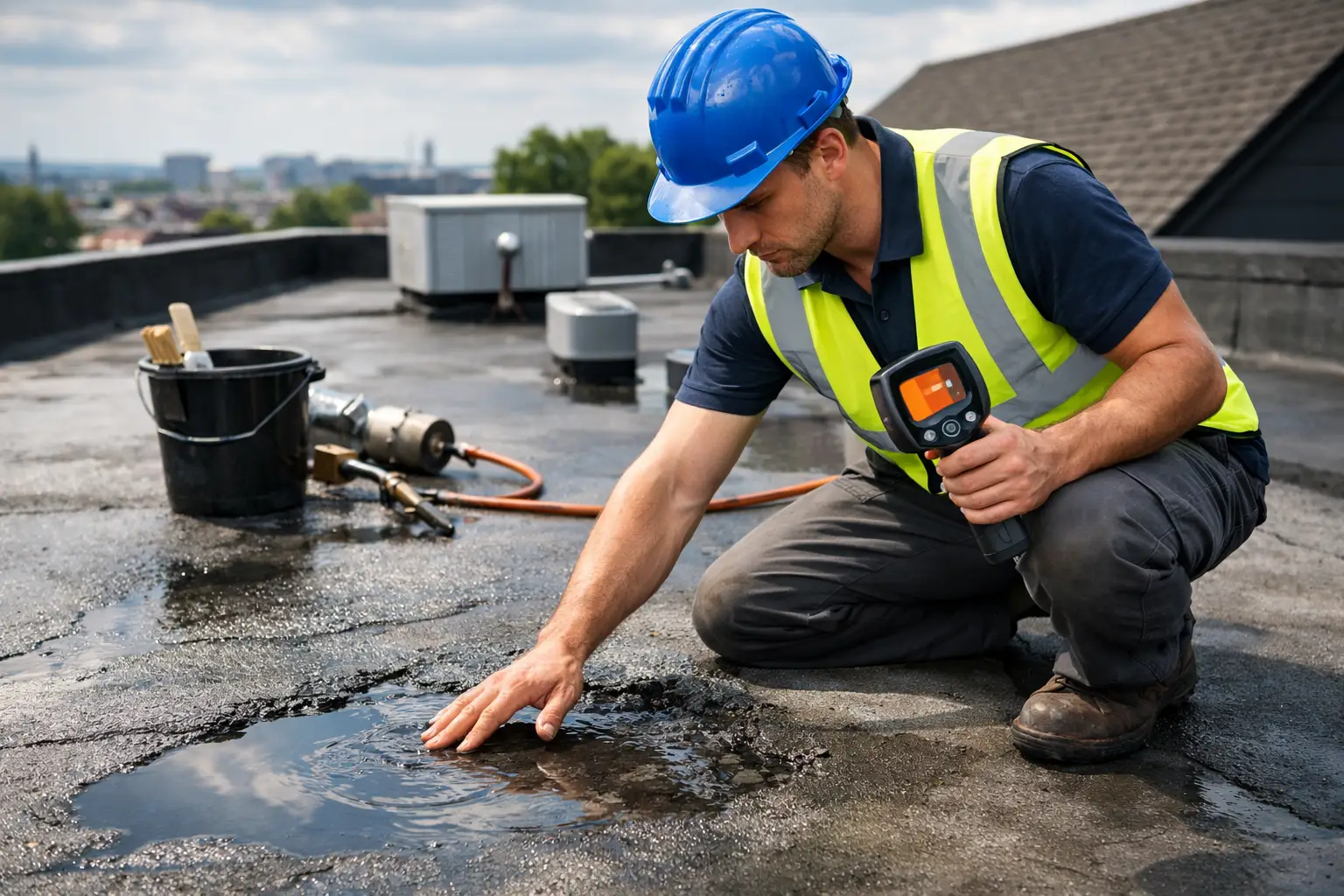 When to Call a Waterproofing Specialist for Roofs - ETCE industrial roof waterproofing Saudi Arabia