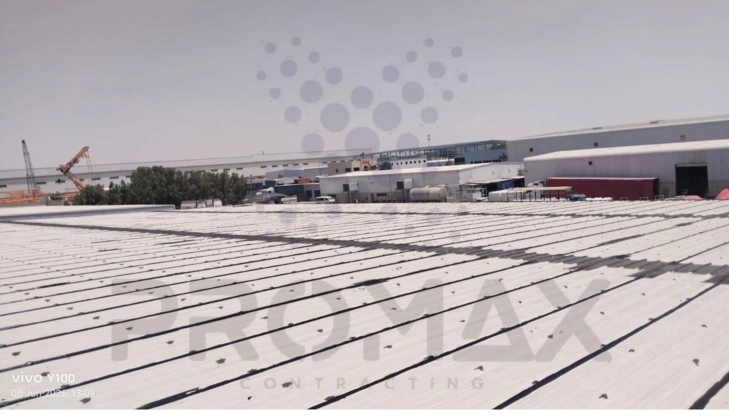 Al Riayah Group - Musaffah metal roof waterproofing Dubai