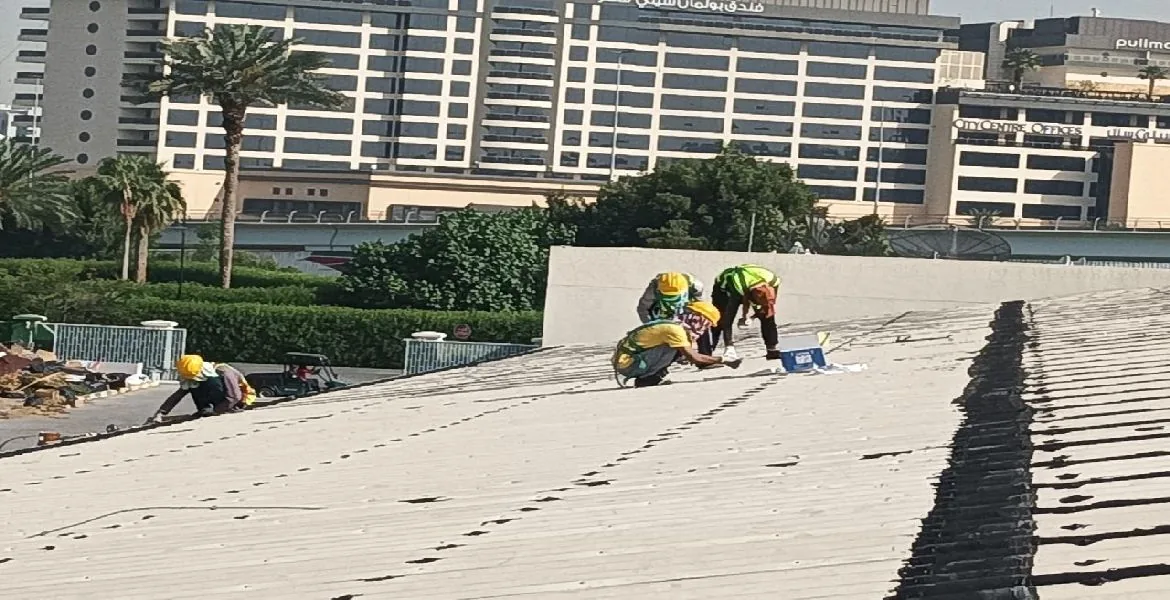 Creek - metal roof waterproofing project by ETCE in Saudi Arabia, KSA