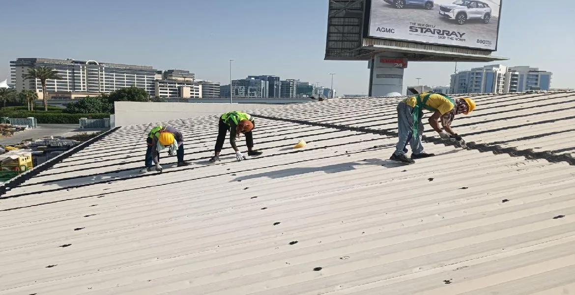 Creek - metal roof waterproofing project by ETCE in Saudi Arabia, KSA