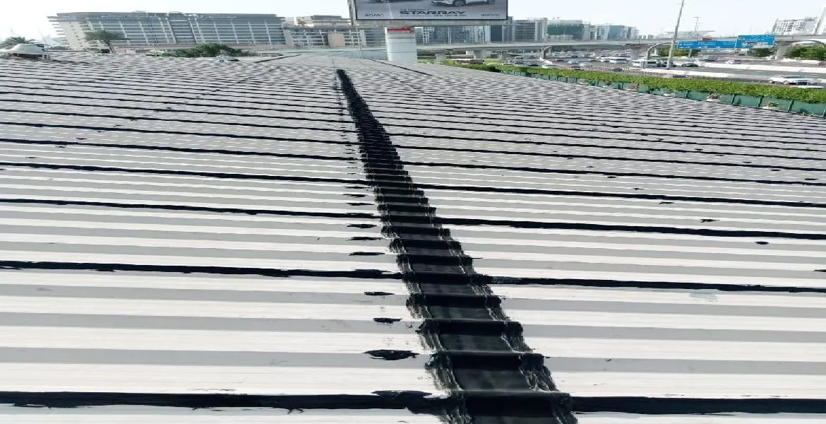 Creek - metal roof waterproofing project by ETCE in Saudi Arabia, KSA