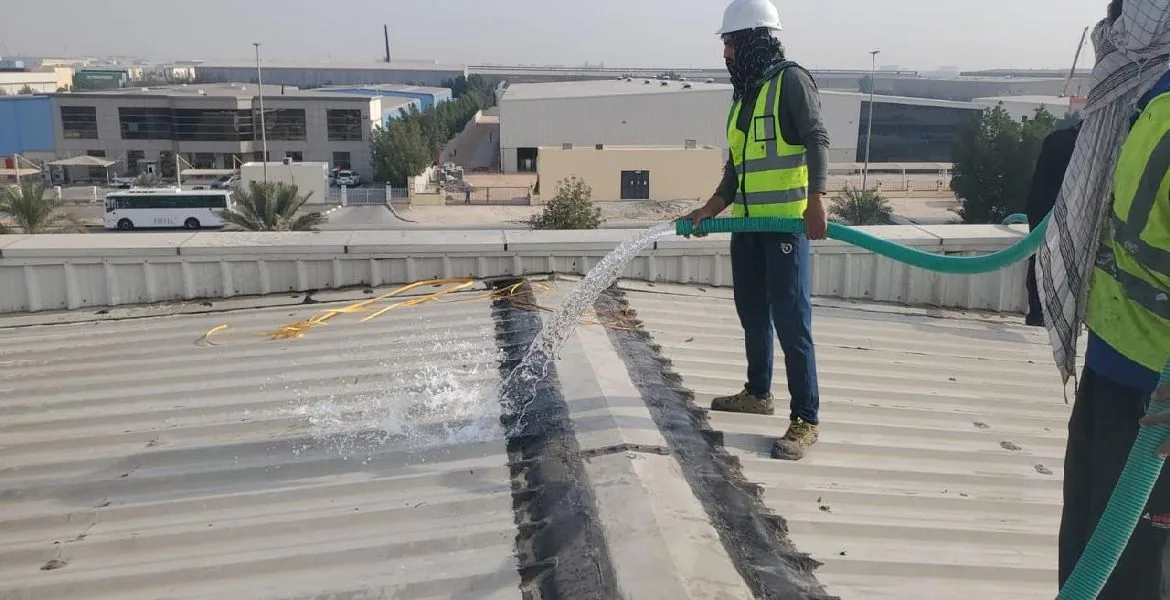 Dahbashi - metal roof waterproofing project by ETCE in Saudi Arabia, KSA