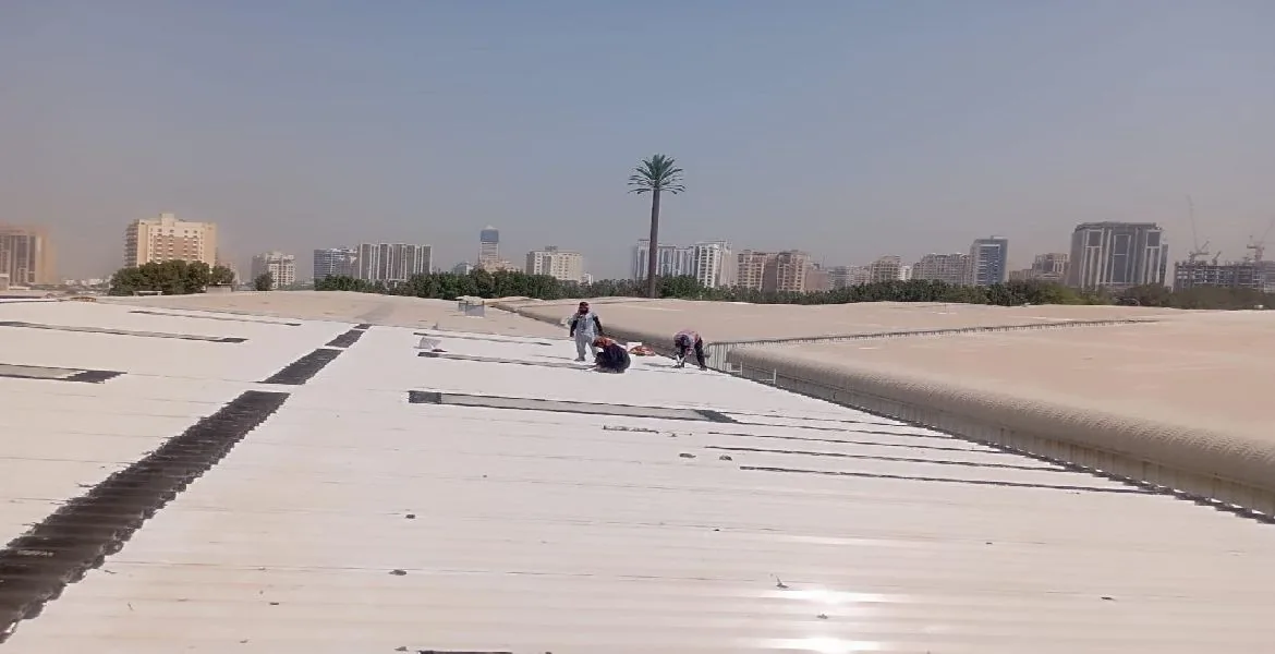 Eni - metal roof waterproofing project by ETCE in Saudi Arabia, KSA