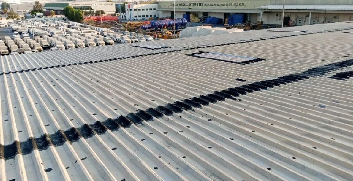 Gerab - metal roof waterproofing project by ETCE in Saudi Arabia, KSA