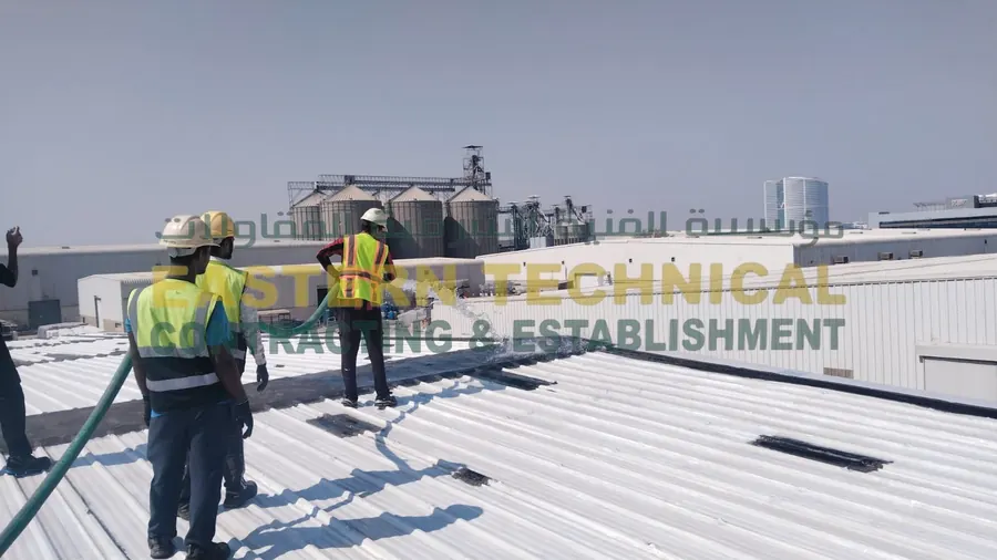 AFIC Warehouse warehouse roof waterproofing in Dammam - ETCE EPDM work, photo 1 of 3