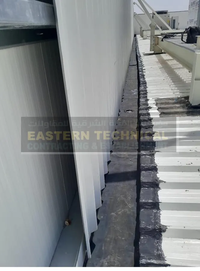 B&R Gulf metal roof & gutter waterproofing in Dammam - ETCE EPDM work, photo 2 of 3