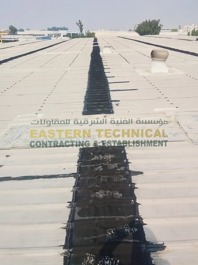 Saudi Conduit Coating Company (S3C) valley gutter waterproofing in Dammam - ETCE EPDM work, photo 2 of 3