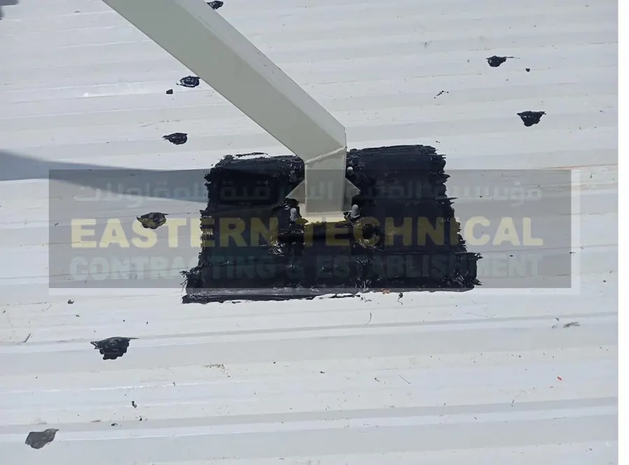 Saudi Arabian Industrial & Trading Co. Ltd. metal roof waterproofing in Dammam - ETCE EPDM work, photo 3 of 3