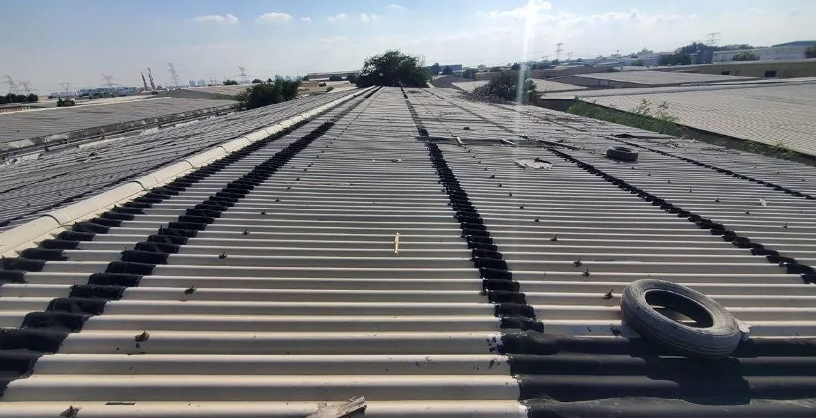 Mobh - metal roof waterproofing project by ETCE in Saudi Arabia, KSA