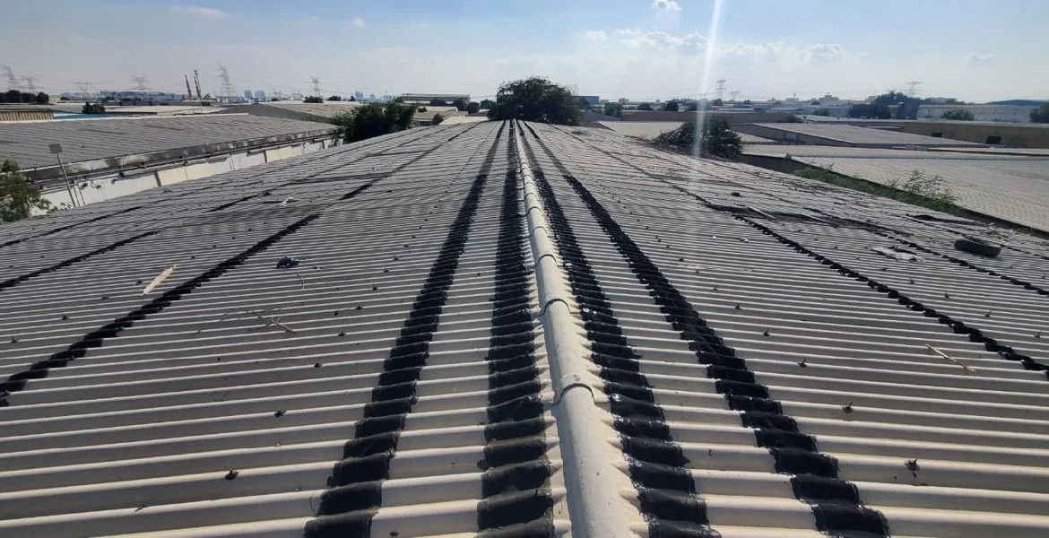 Mobh - metal roof waterproofing project by ETCE in Saudi Arabia, KSA