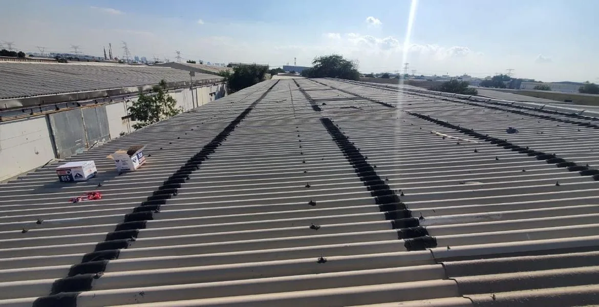 Mobh - metal roof waterproofing project by ETCE in Saudi Arabia, KSA