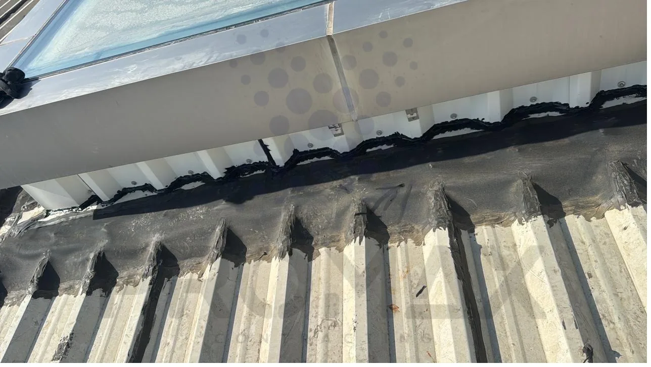 Porsche Showroom metal roof waterproofing Dubai
