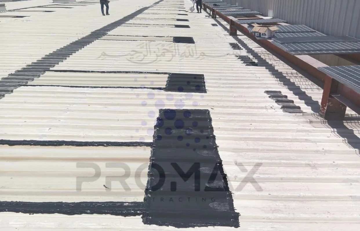 Prj11 Almulla - metal roof waterproofing project by ETCE in Saudi Arabia, KSA