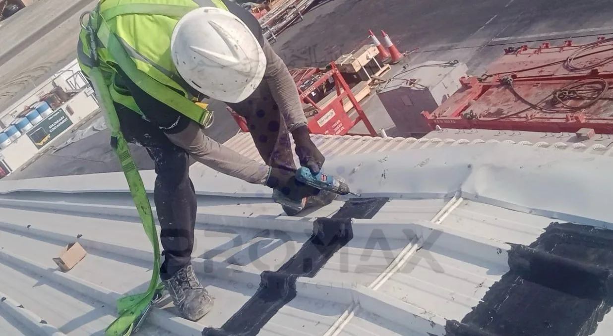 Prj13 Baker - metal roof waterproofing project by ETCE in Saudi Arabia, KSA