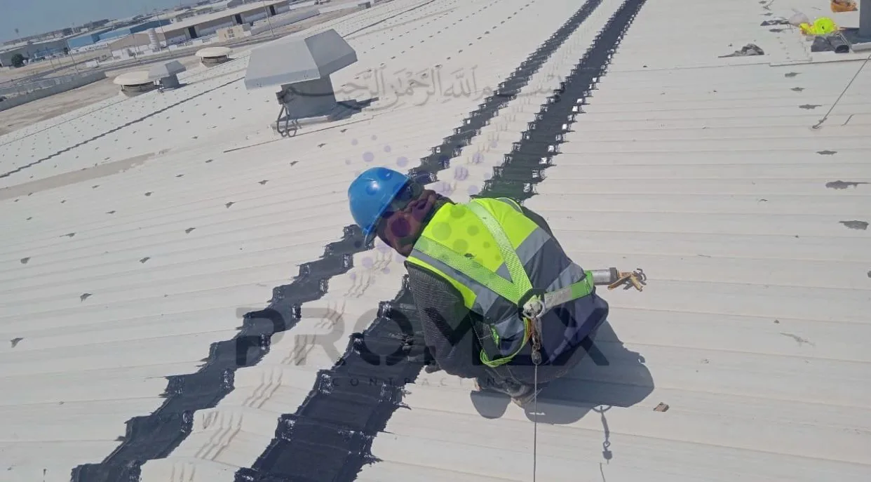 Prj14 Cory - metal roof waterproofing project by ETCE in Saudi Arabia, KSA