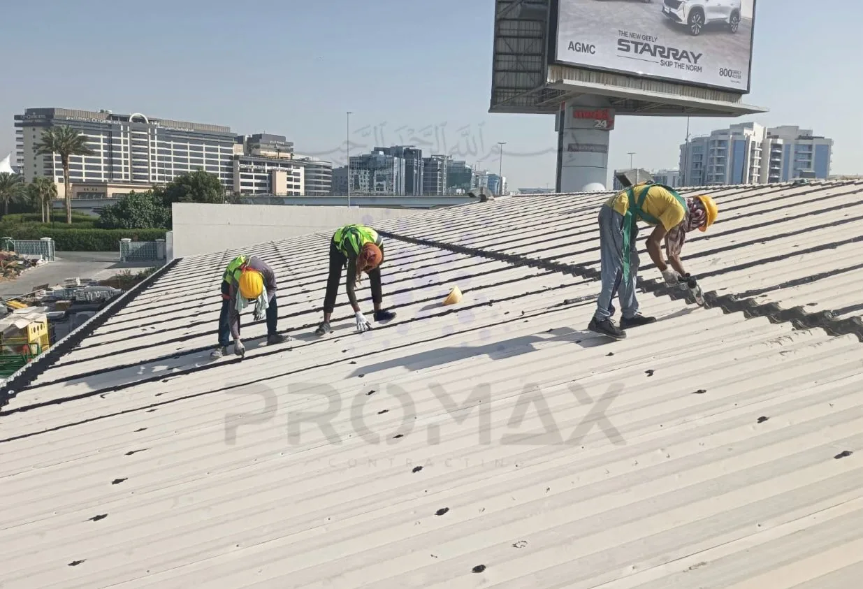 Prj15 Creek - metal roof waterproofing project by ETCE in Saudi Arabia, KSA