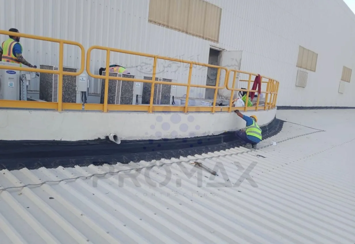 Prj16 Crown - metal roof waterproofing project by ETCE in Saudi Arabia, KSA