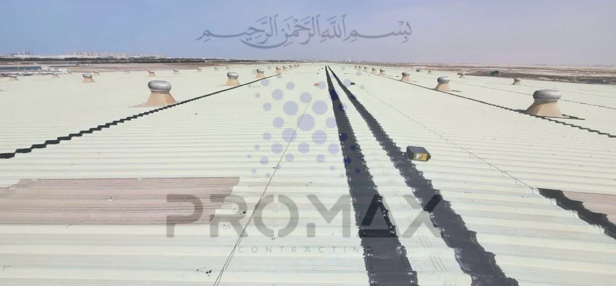Prj17 Cwt - metal roof waterproofing project by ETCE in Saudi Arabia, KSA