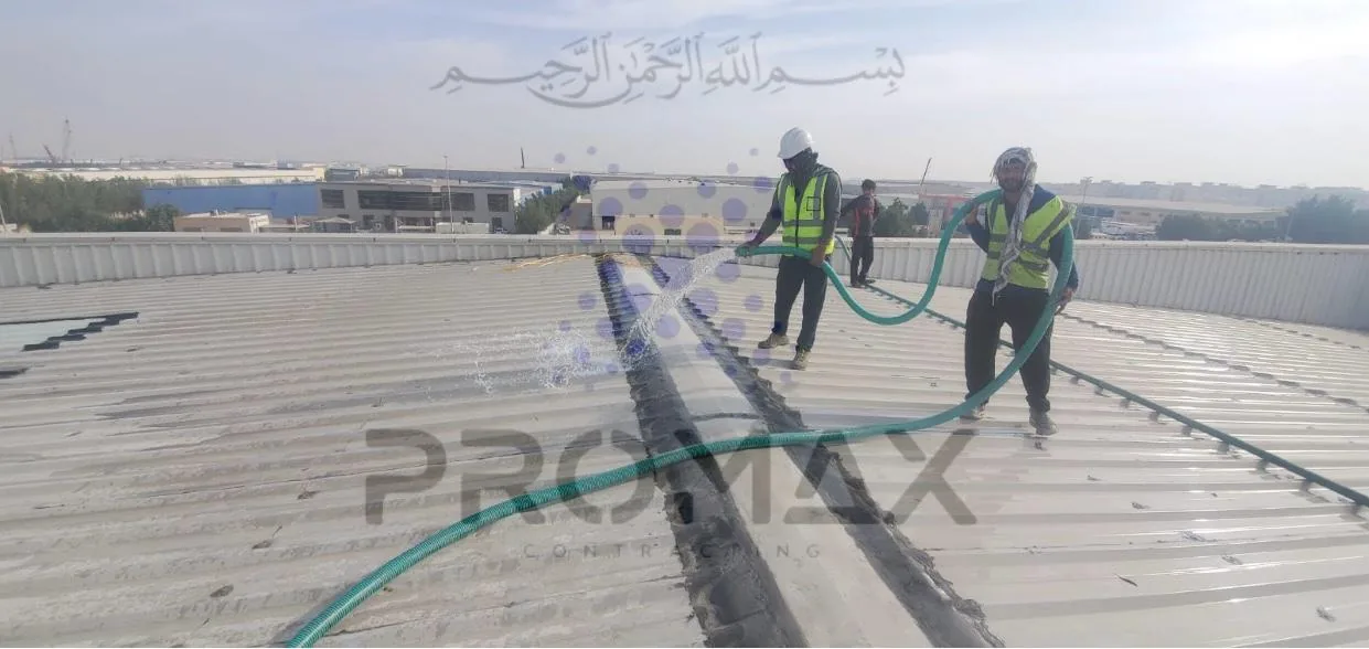Prj19 Dahbashi - metal roof waterproofing project by ETCE in Saudi Arabia, KSA