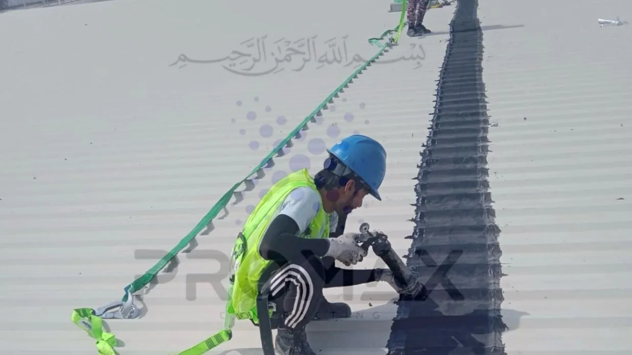 Prj20 Dsv - metal roof waterproofing project by ETCE in Saudi Arabia, KSA