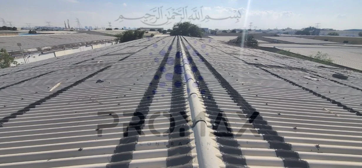 Prj25 Mobh - metal roof waterproofing project by ETCE in Saudi Arabia, KSA