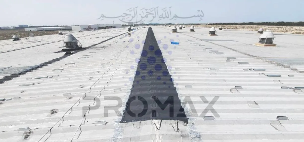 Prj31 Siraj - metal roof waterproofing project by ETCE in Saudi Arabia, KSA