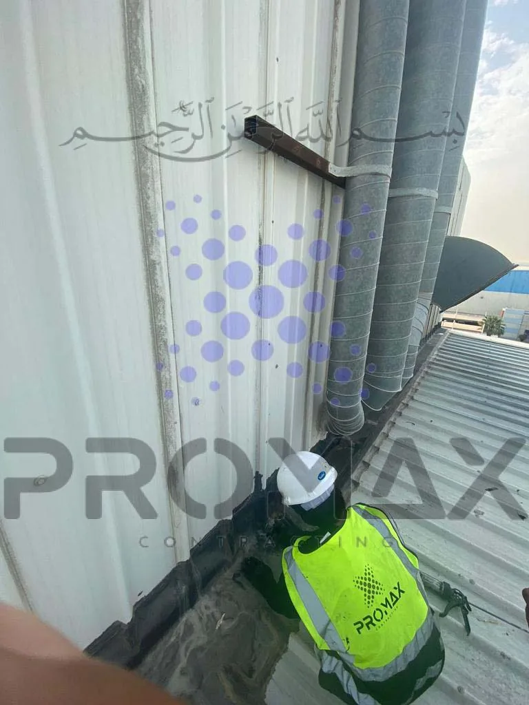Prj34 Noon - metal roof waterproofing project by ETCE in Saudi Arabia, KSA