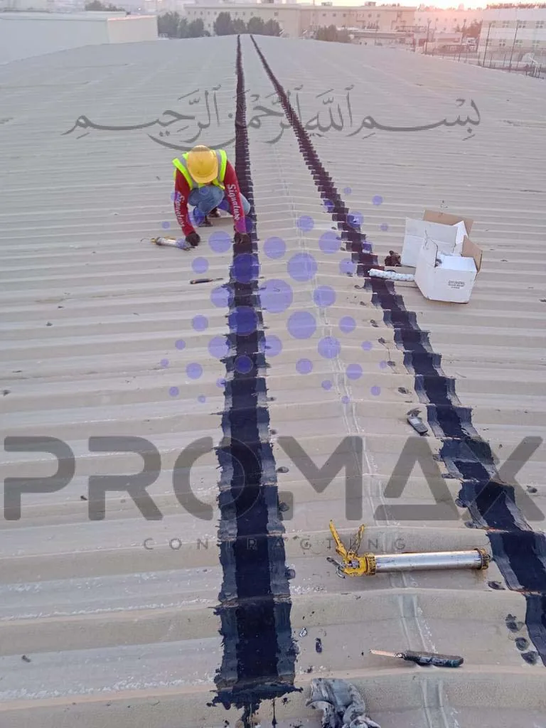 Prj39 Solace - metal roof waterproofing project by ETCE in Saudi Arabia, KSA