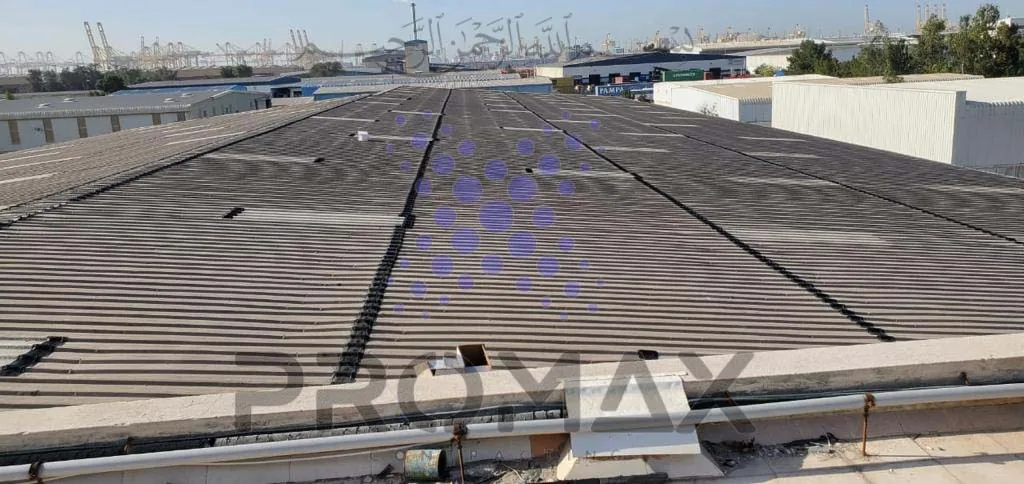 Prj40 Iss - metal roof waterproofing project by ETCE in Saudi Arabia, KSA