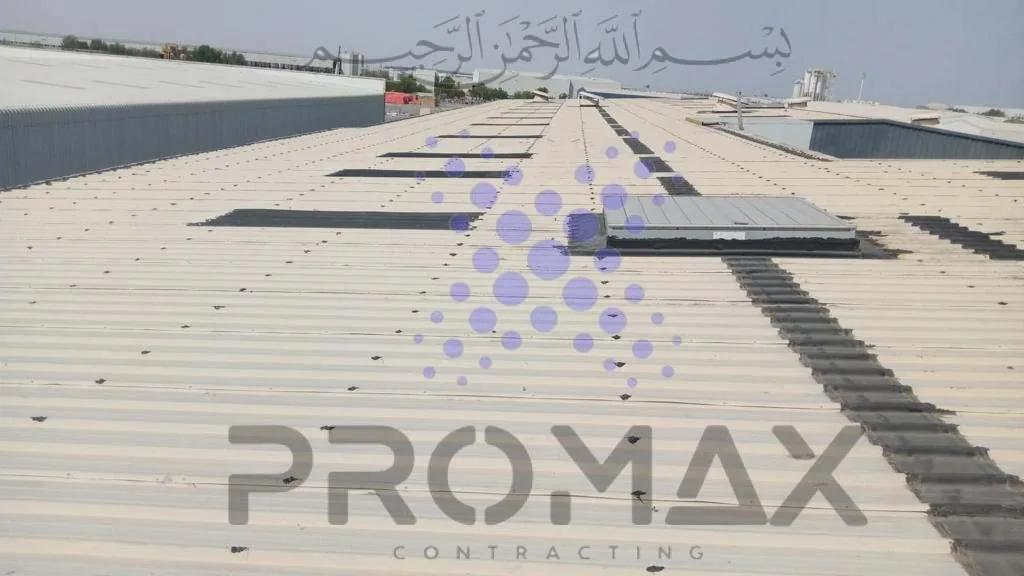 Prj43 Emiratesglass - metal roof waterproofing project by ETCE in Saudi Arabia, KSA