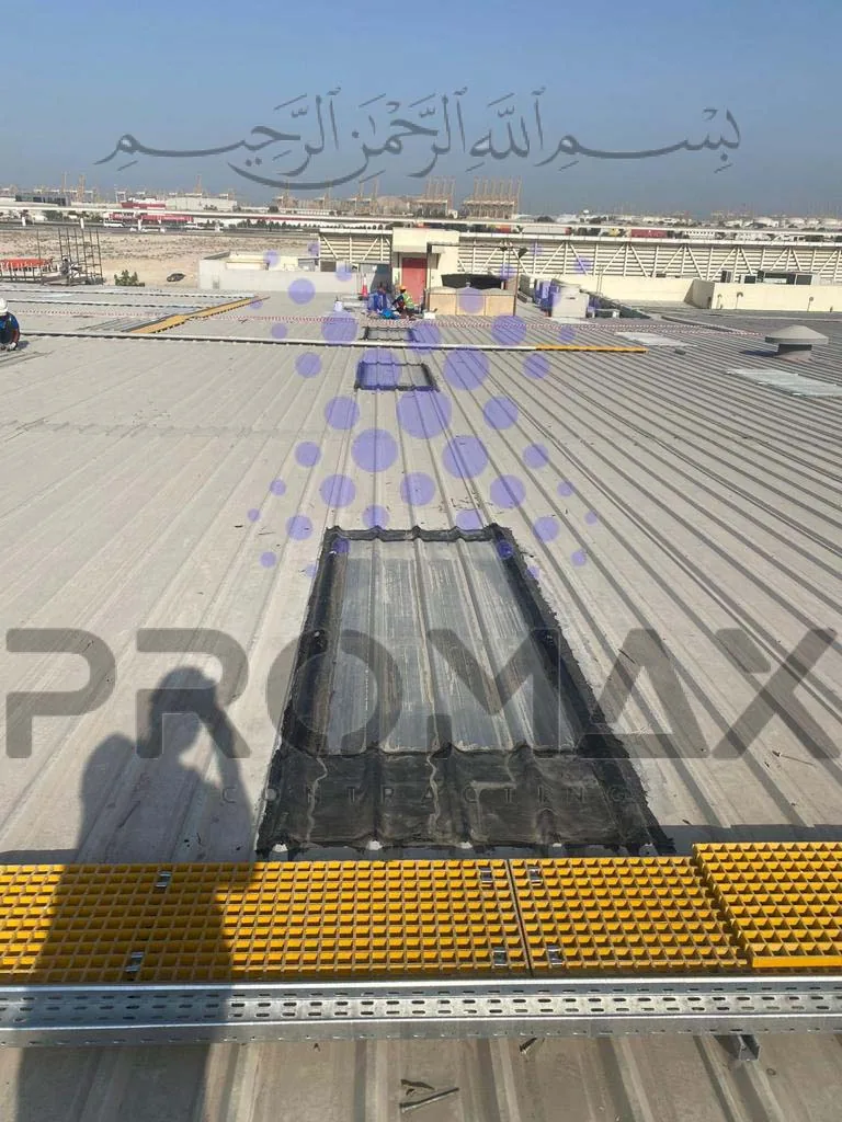 Prj44 Enerplastic - metal roof waterproofing project by ETCE in Saudi Arabia, KSA