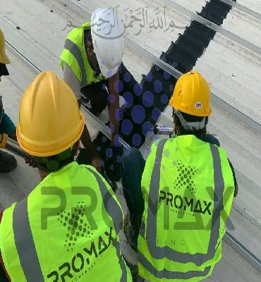 Prj6 Nabc - metal roof waterproofing project by ETCE in Saudi Arabia, KSA