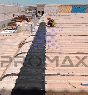 Prj7 Naffco - metal roof waterproofing project by ETCE in Saudi Arabia, KSA