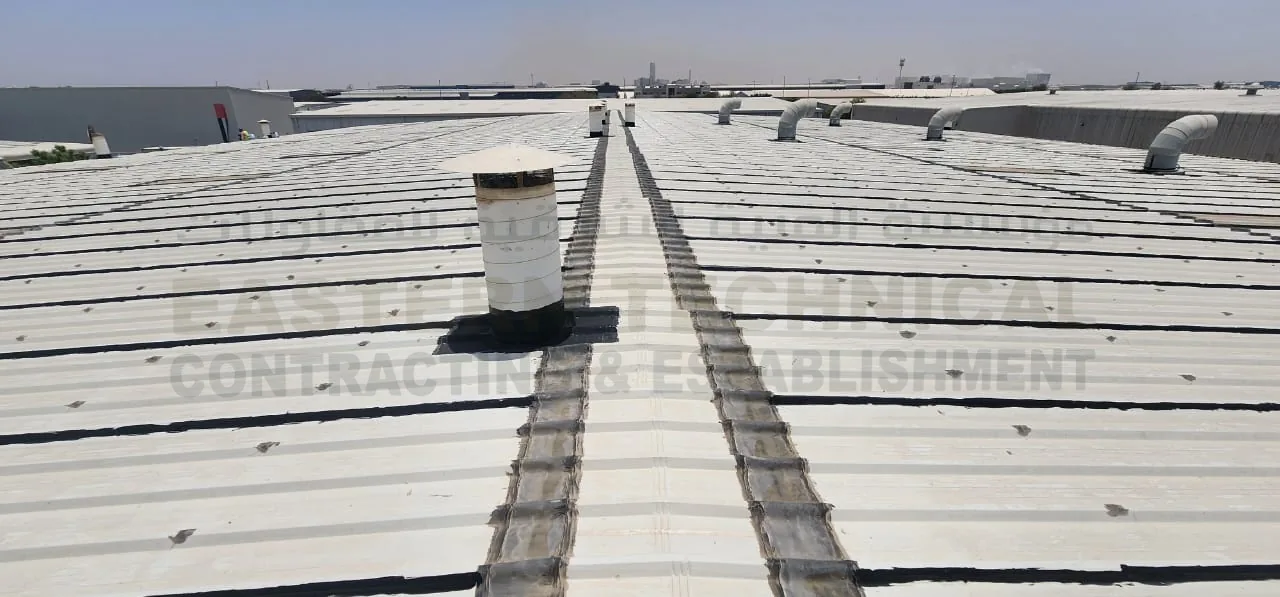 Saudi Arabian Industrial metal roof waterproofing Dammam KSA