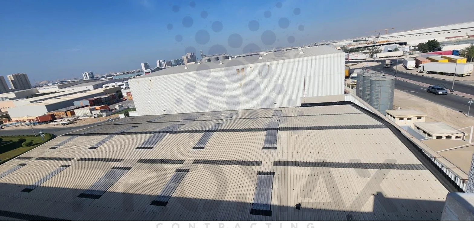 Warom Technology JAFZA metal roof waterproofing Dubai