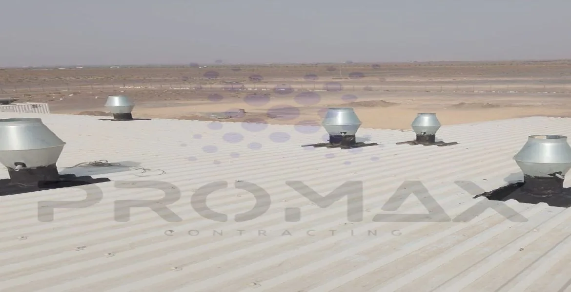 Chimney - metal roof waterproofing by ETCE Dammam KSA