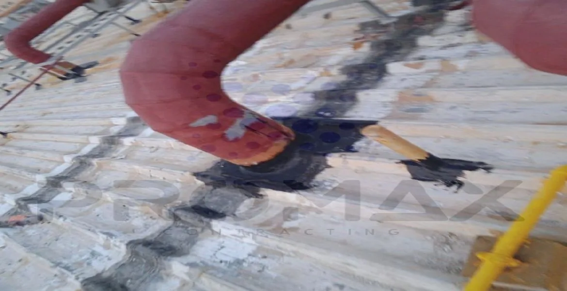 Chimney - metal roof waterproofing by ETCE Dammam KSA