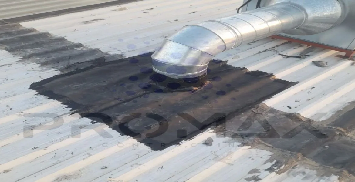 Chimney - metal roof waterproofing by ETCE Dammam KSA